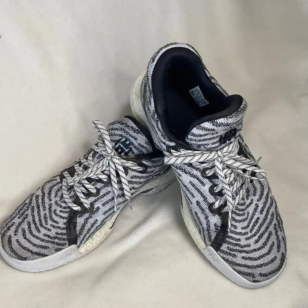 adidas Black and White Athletic Shoes